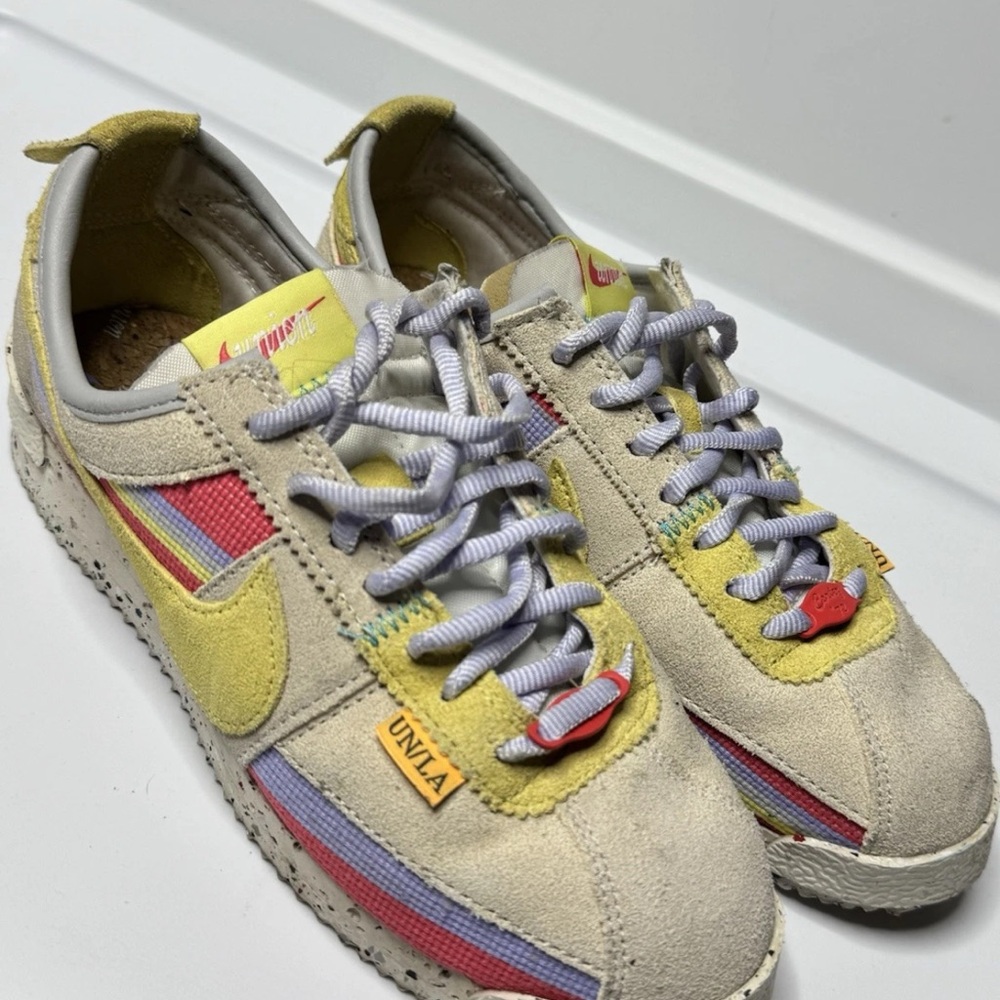 Nike Union Cortez Lemon Drop Sneaker Men’s Size 5.5 Lemon Front Suede Lace Up